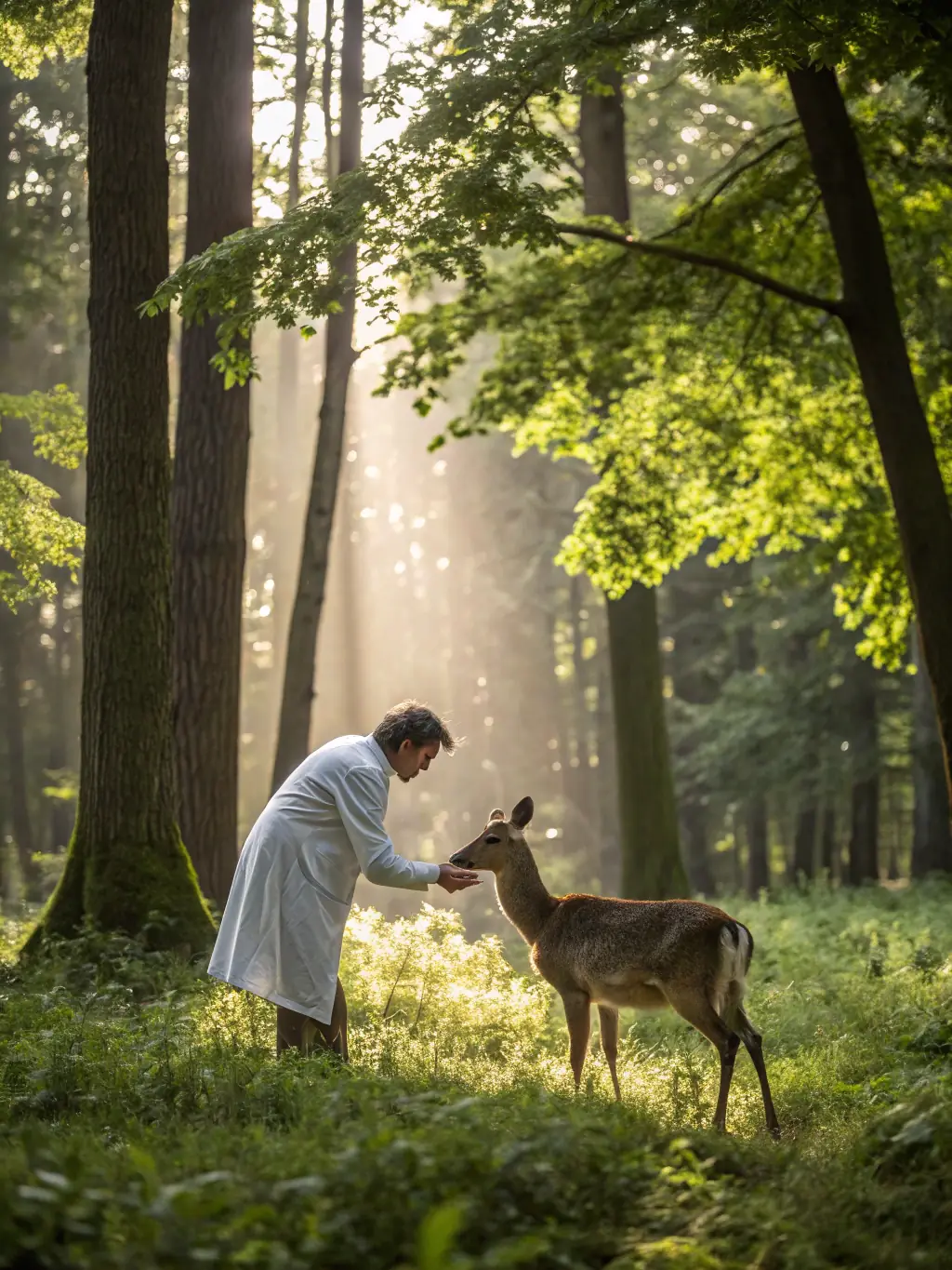 A photo of a breeding facility with healthy deer, showcasing the breeding programs implemented by SOCIETE DE CHASSE DE SURIS.