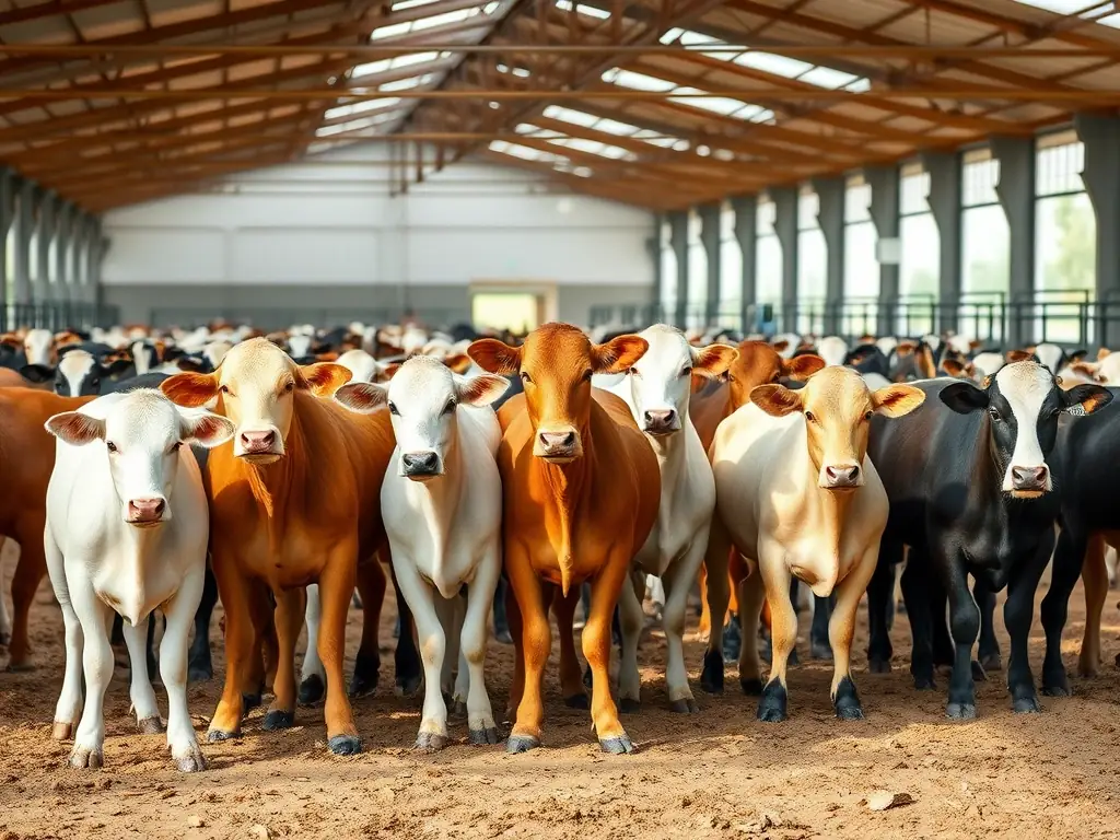 A photograph of a controlled breeding program in action, showing healthy animals in a protected environment, highlighting the breeding efforts of SOCIETE DE CHASSE DE SURIS.